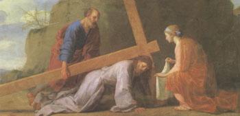 Eustache Le Sueur Jesus Carrying the Cross (san 05) Norge oil painting art